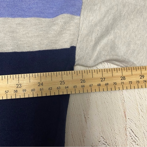 Lilly Pulitzer Navy and Gray Striped Top 3/4 sleeve small - Picture 10 of 12
